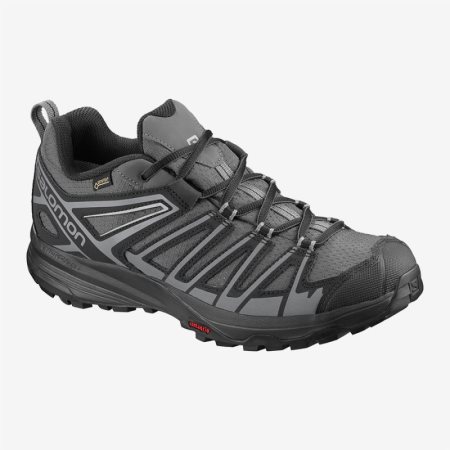 Zapatillas Trekking Salomon X CREST GTX Hombre Gris Oscuro (ES-JRMZ)